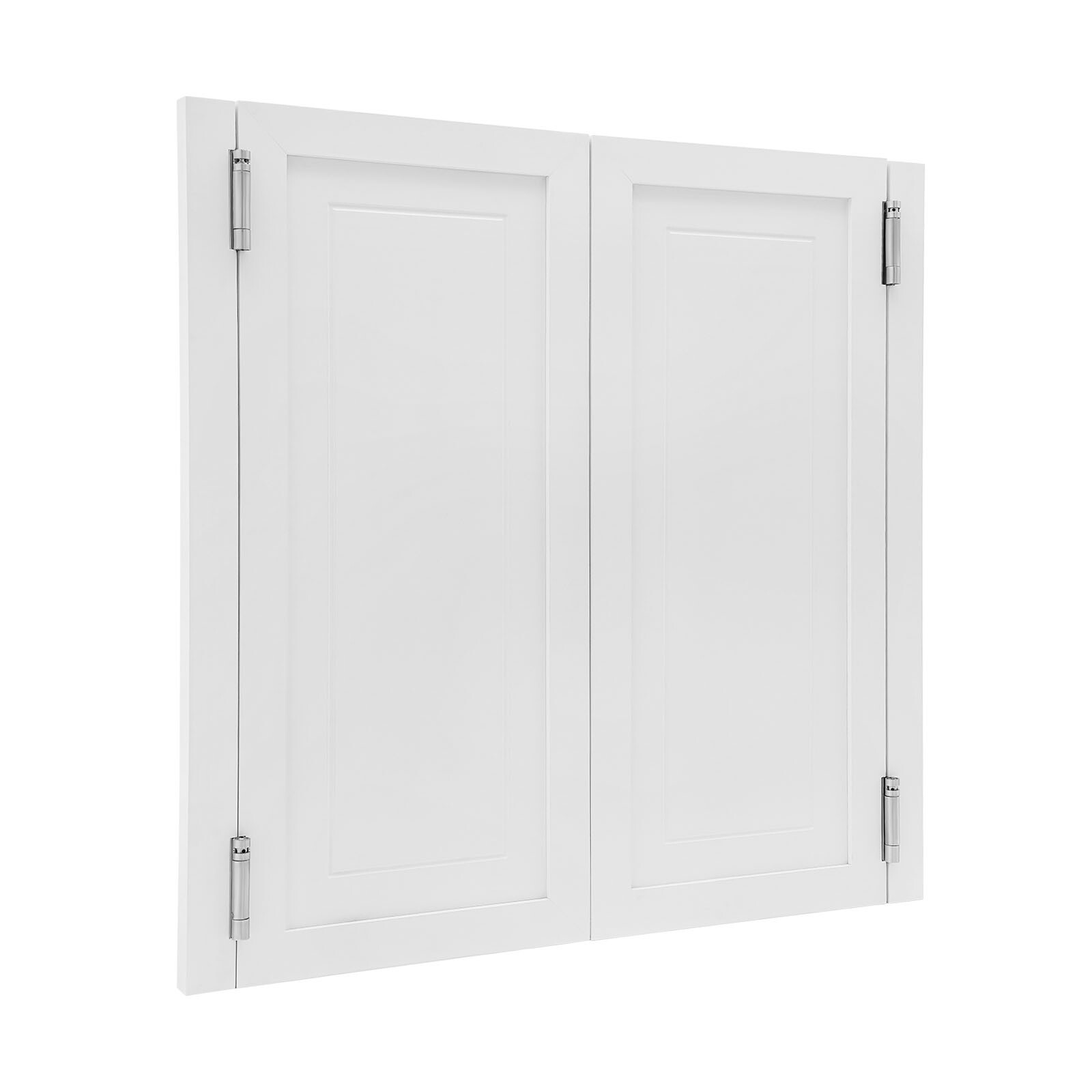 White Wood Swinging Door Wall-mounted Double Half Cafe Doors Saloon Bar W/ Hinge