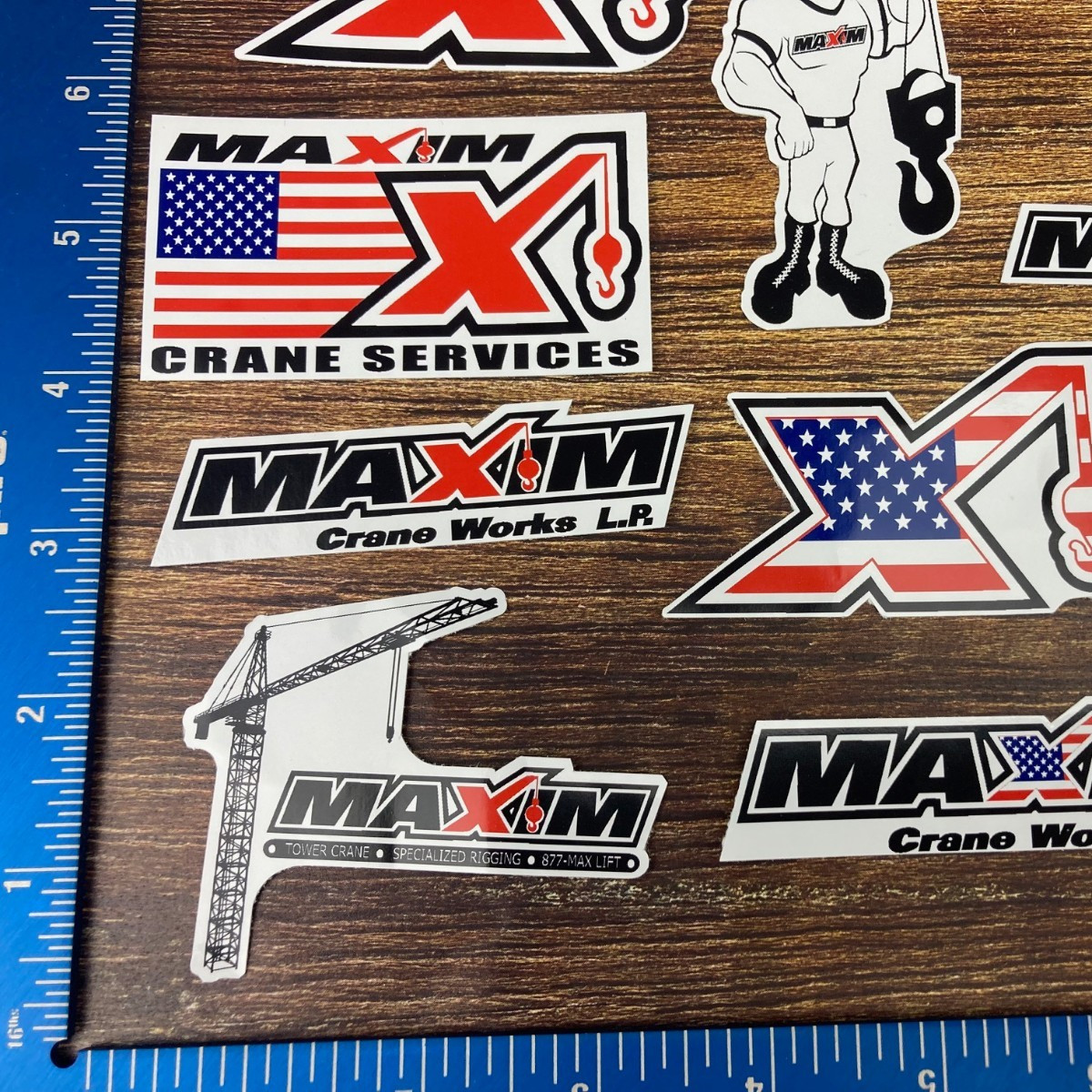 Hard Hat Sticker Maxim Crane All American Crane Shane McCrane Rodbusters Welder