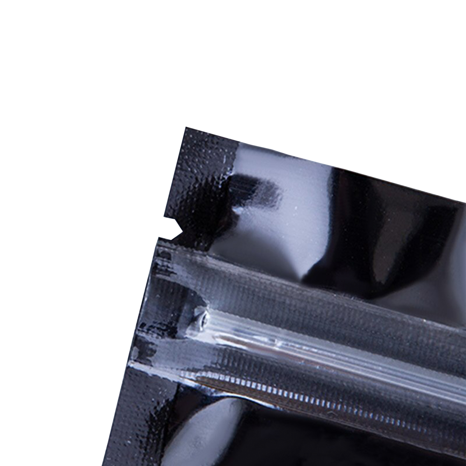 50/100/500 Black Mylar Foil Clear Window Resealable Stand Up Bags Zipper Pouch