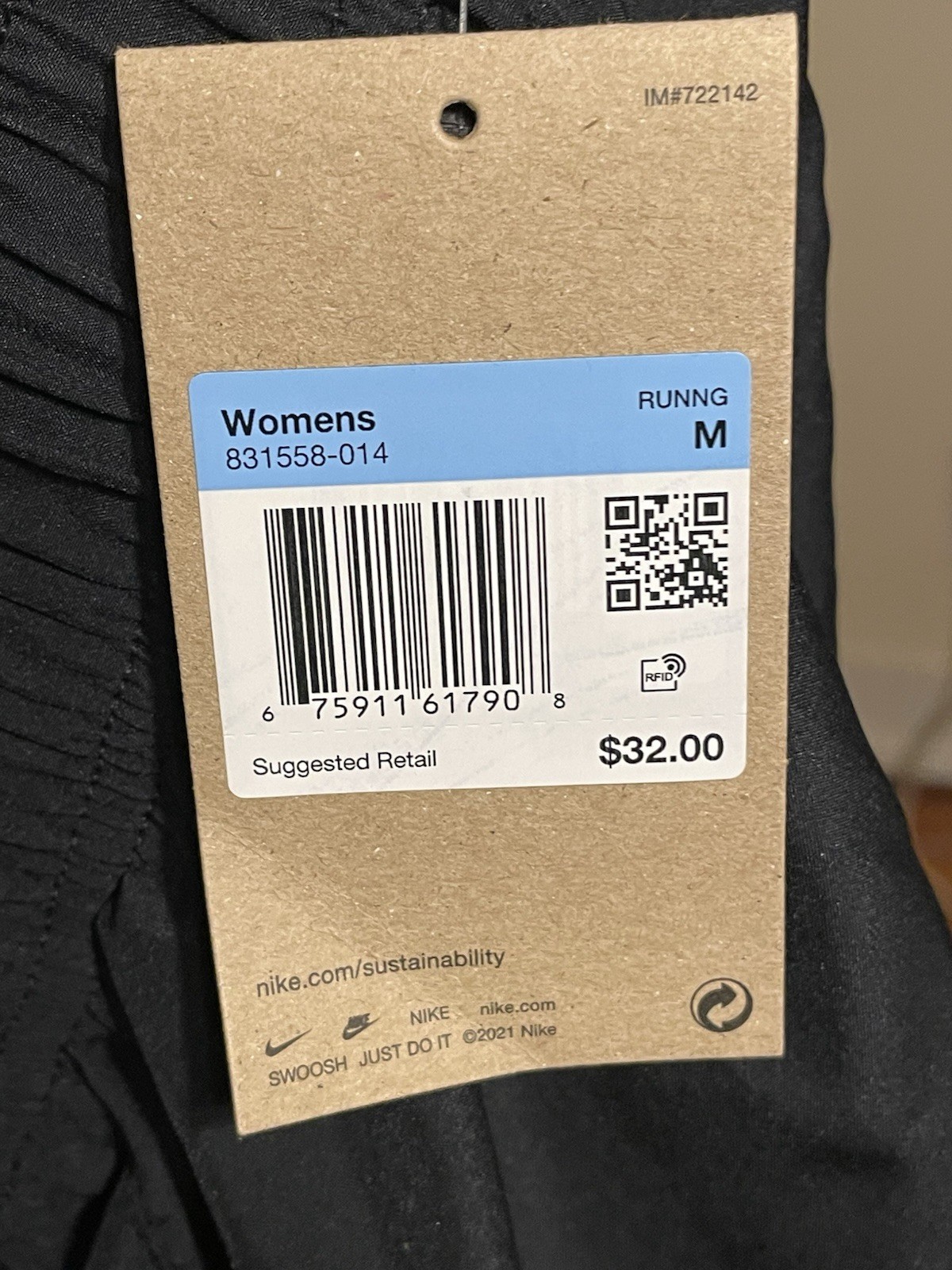 Nike Tempo Women's Brief-Lined Running Shorts Black Size Medium 831558-014 NWT