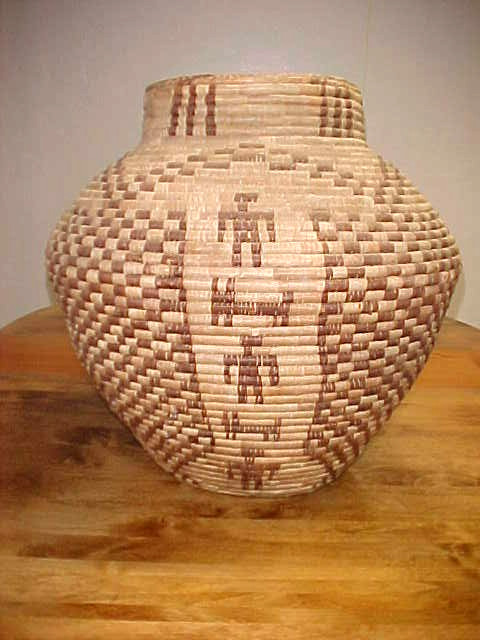 Large OLLA Style Basket Southwestern Indian Tribes Apache Pima Papago? 20" Tall