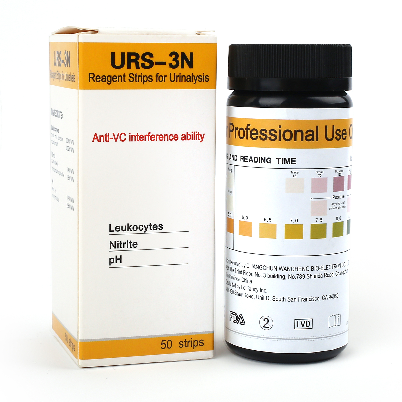 UTI Test Strips 3-in-1 Urinary Tract Infection for Leukocytes Nitrite PH Test US