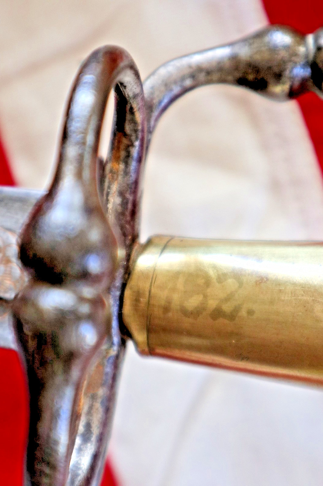 FRENCH INDIAN WAR REVOLUTIONARY WAR, GERMAN DOG HEAD SWORD CIRCA 1730-40