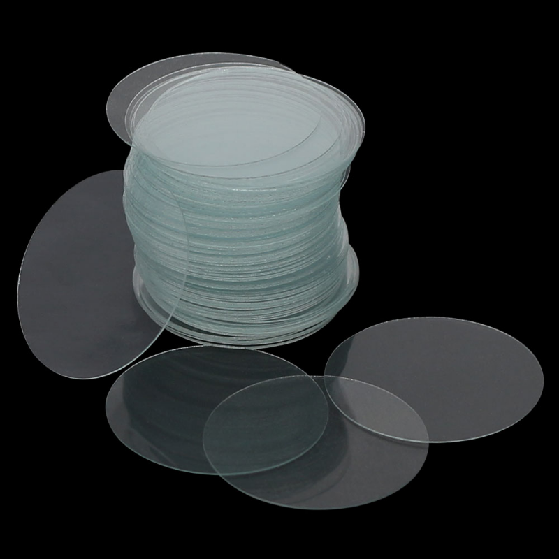 100 Pieces Round Coverslip Laboratory Microscope Glass Cover Slides