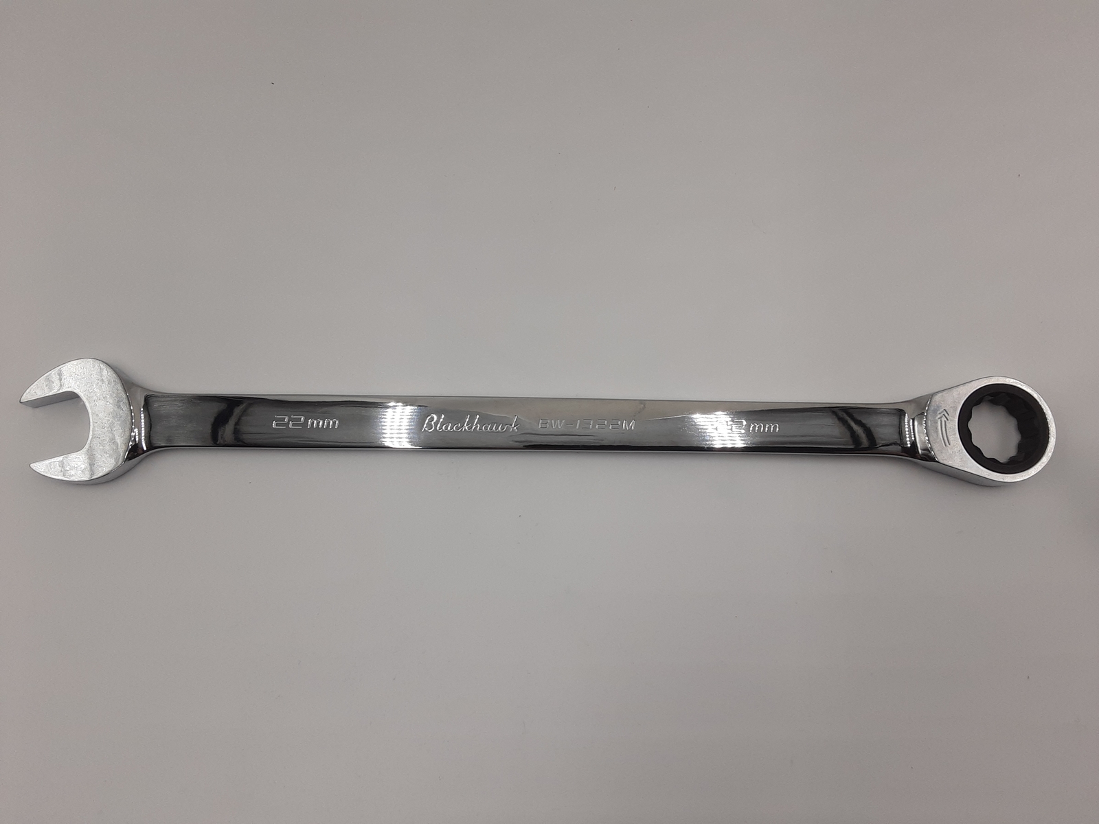 Blackhawk Full Polish XL Combination Non-Reversible Ratcheting Wrench - BULK - 2