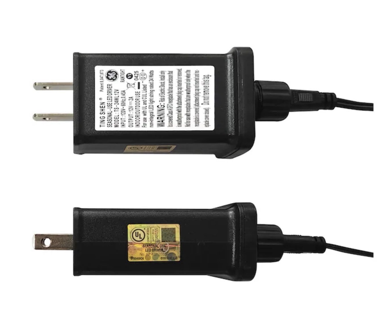 GE 7 FT Winterberry Pre-Lit Twinkling Christmas Tree Warm White LED Black Branch