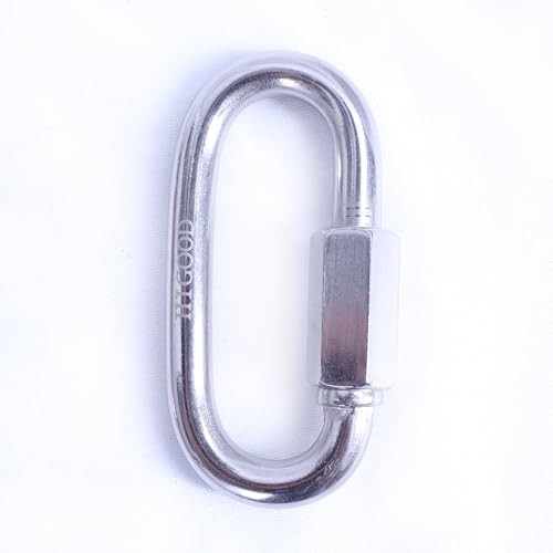 2.9 Inch 304 Stainless Steel Carabiner and Stainless Steel Chain Quick 2.9inch