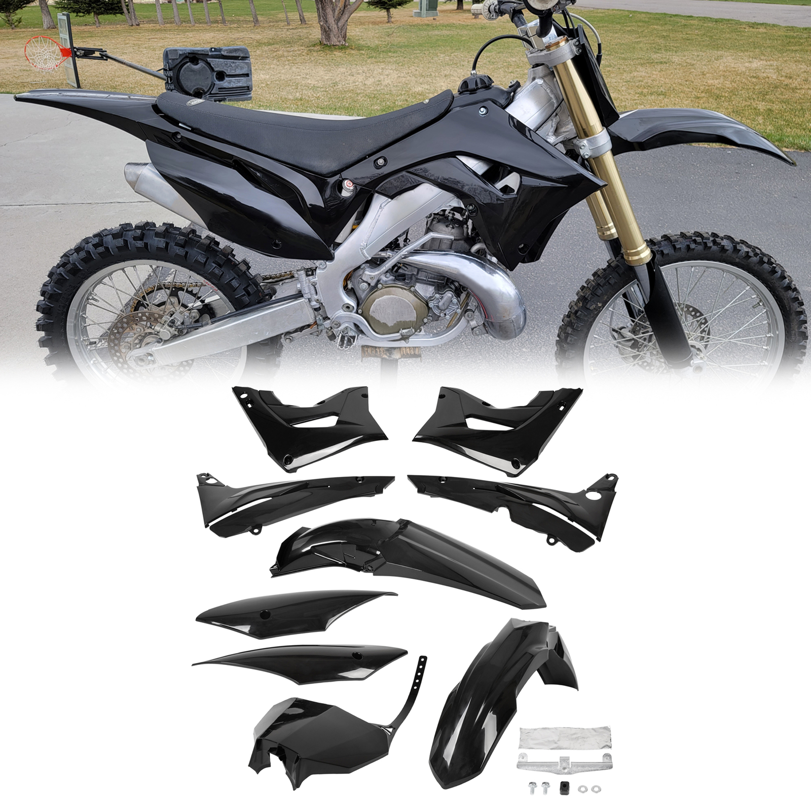 Restyle Complete Plastic Kit Bodywork Fairing Set For Honda CR125R CR250R 02-07