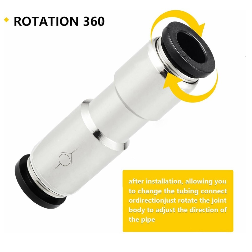 2x 1/4" OD Check Valve Push to Connect One Way Inline Air Pneumatic Valves C357