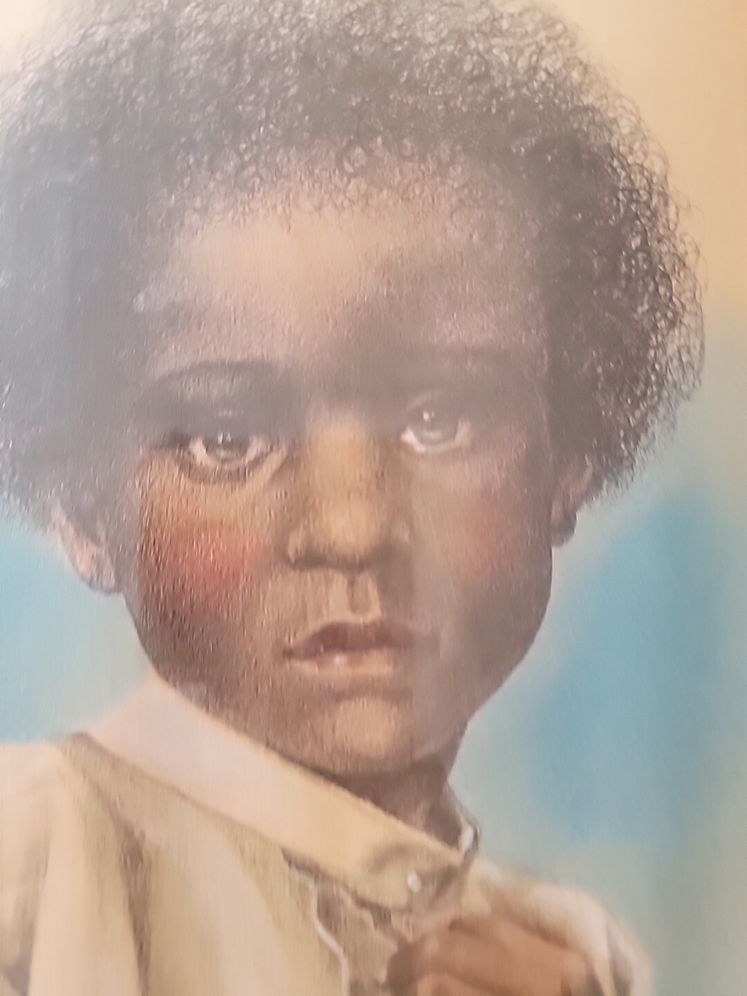 lithograph signed numbered framed prints Black Innocense Little Boy Rare Gift