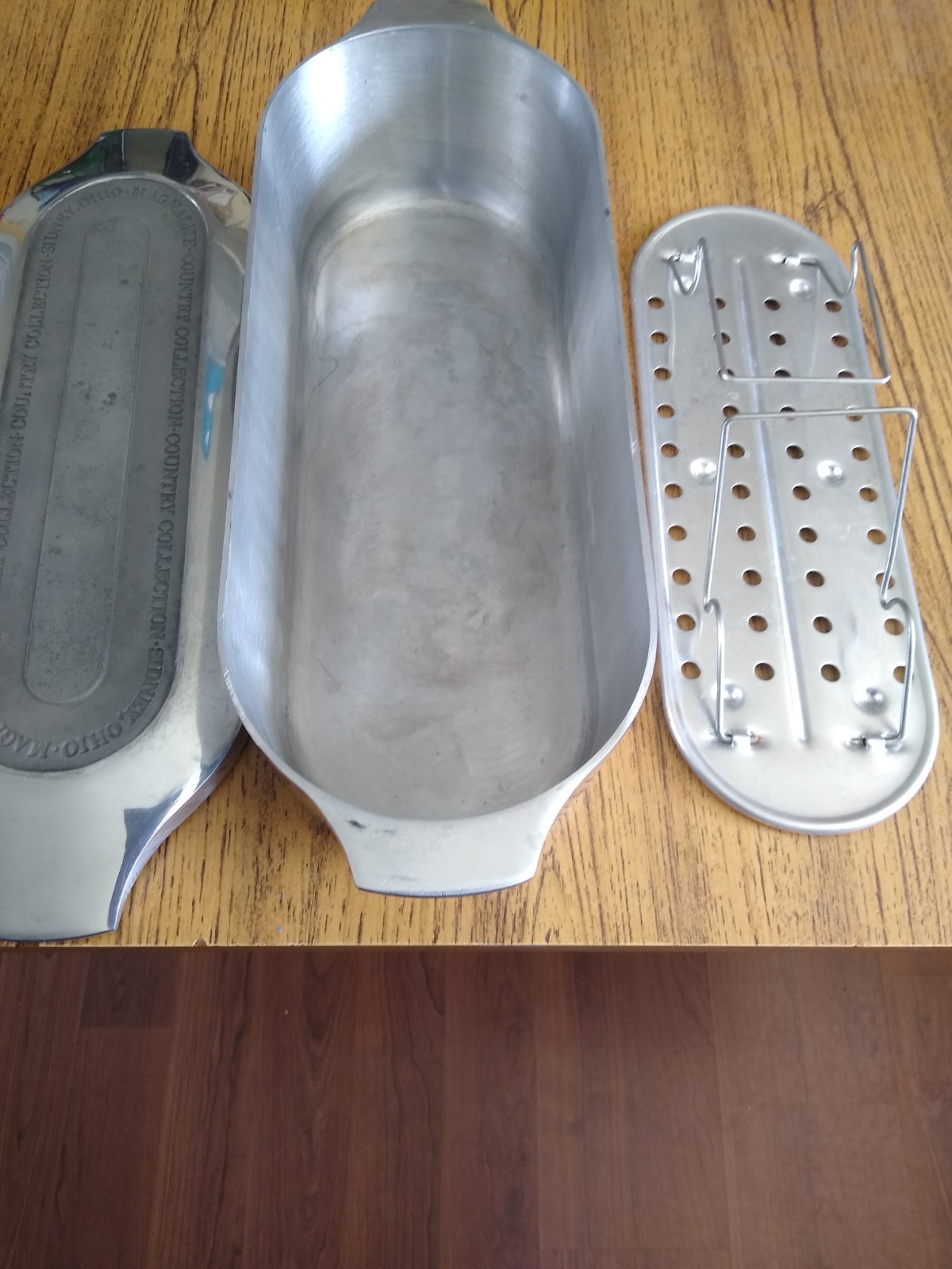 MAGNALITE COUNTRY COLLECTION 16" FISH POACHER ROASTER w/LIFT-OUT TRIVET TRAY VTG