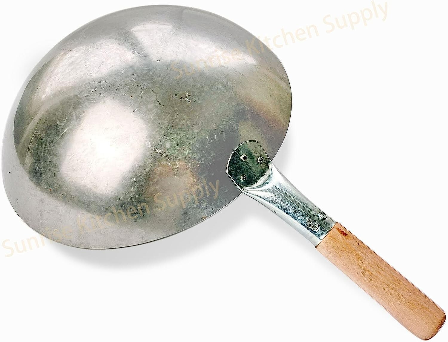 1.8 mm Thickness Heavy Duty Hand Hammered Carbon Steel Wok 14 inch, Round Bottom