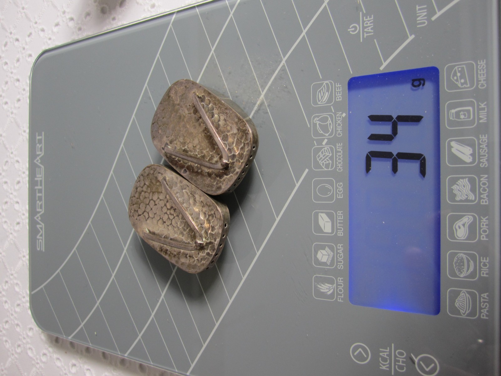 950 Sterling Silver Geta/Sandals Salt Pepper Shakers Japanese 34 Grams