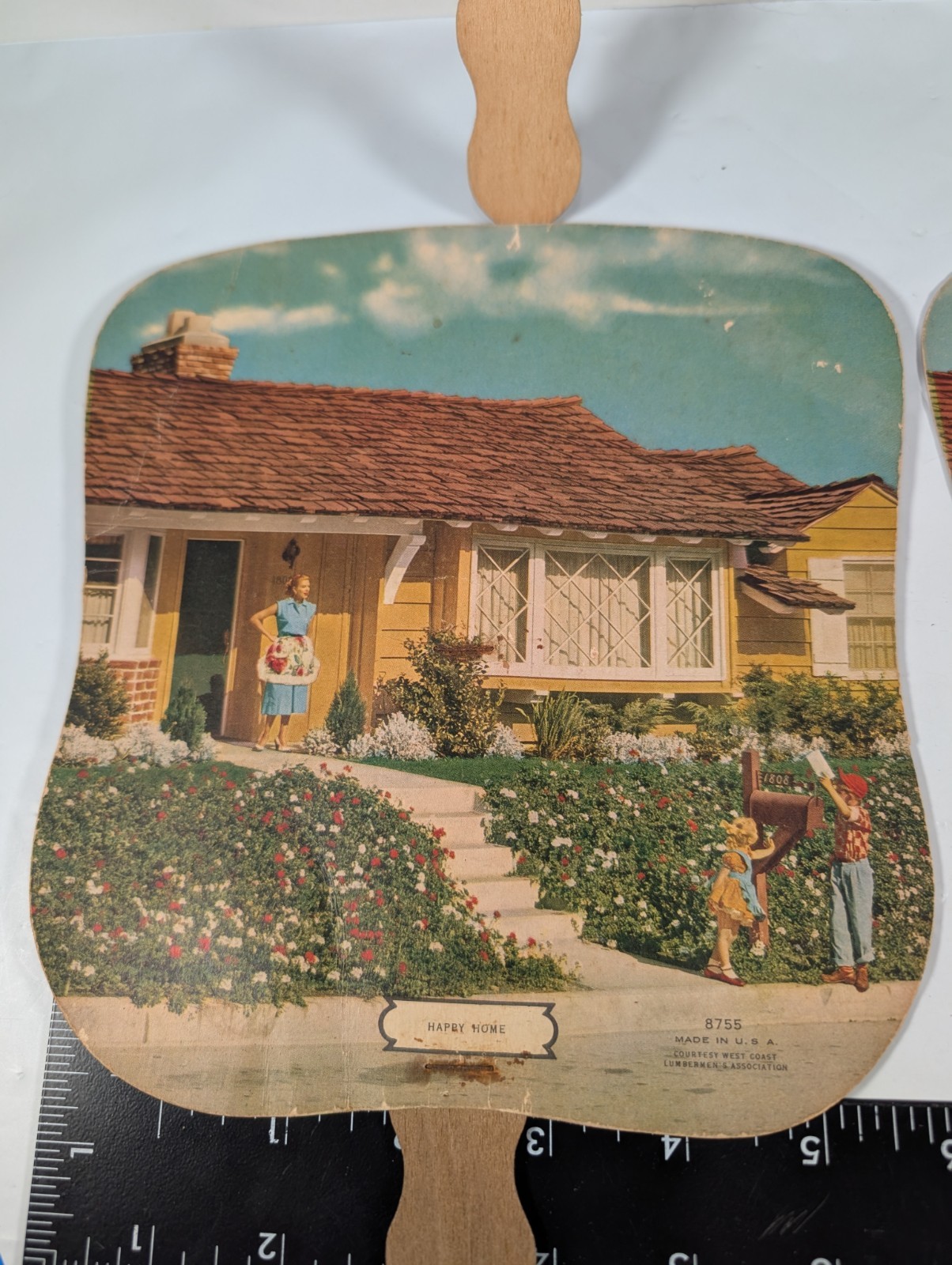 4 Vtg Paper Hand Fans - Newton IL Parker Funeral Home & Ambulance Service USA