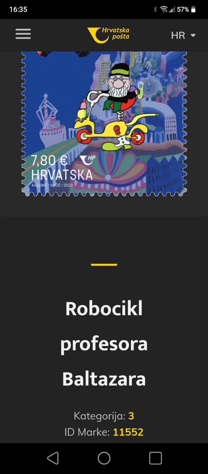 CROATIA 2023 , PROFESSOR BALTHAZAR ( Type 3 , 4 ) , 2 STAMPS , MNH , Unusual