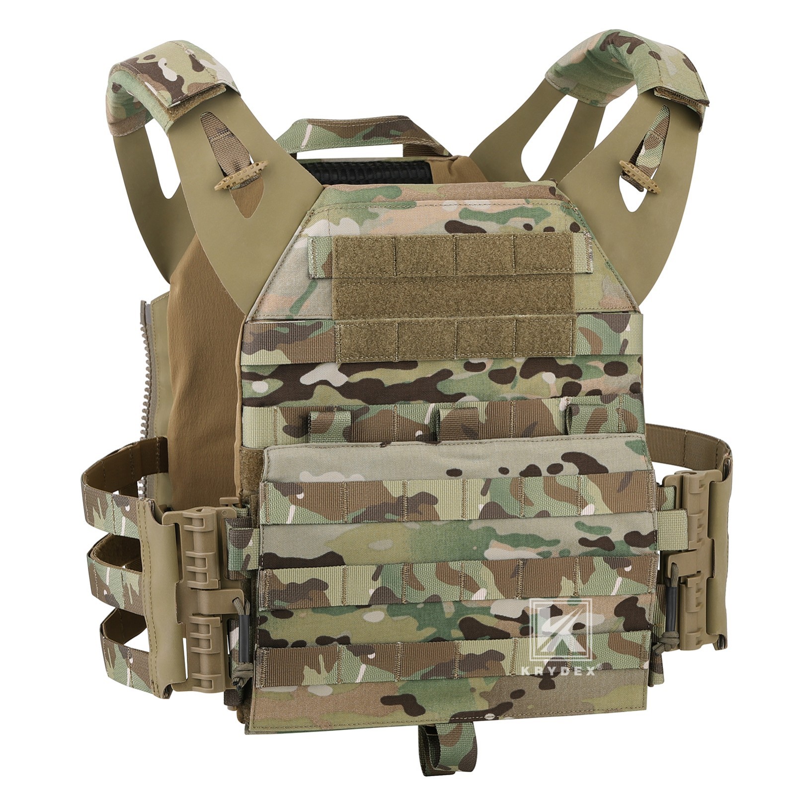 KRYDEX JPC2.0 Tactical Plate Carrier MOLLE Panel Quick Release Vest Camouflag MC