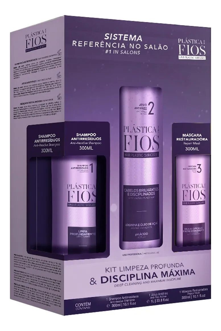 Cadiveu Plastica dos Fios 3 Steps Brazilian Keratin + Cadiveu Liso Mágico 215ML
