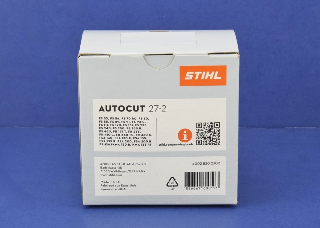 New Genuine Stihl AutoCut 27-2 String Trimmer HEAD, FS FR KA KM, 4002-820-2302