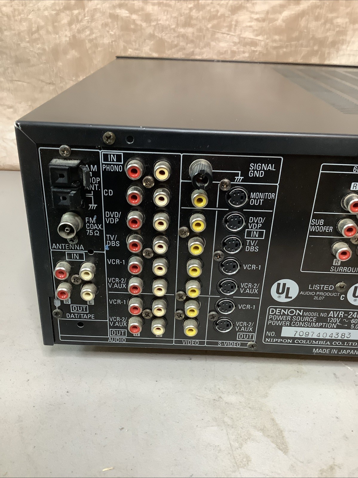 Denon AVR-2400 AV Receiver. See Pics And Description.