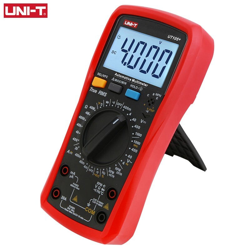 Automotive Digital Multimeter UNI-T UT105+ TRMS LPF Dwell Angle RPM Temp Tester