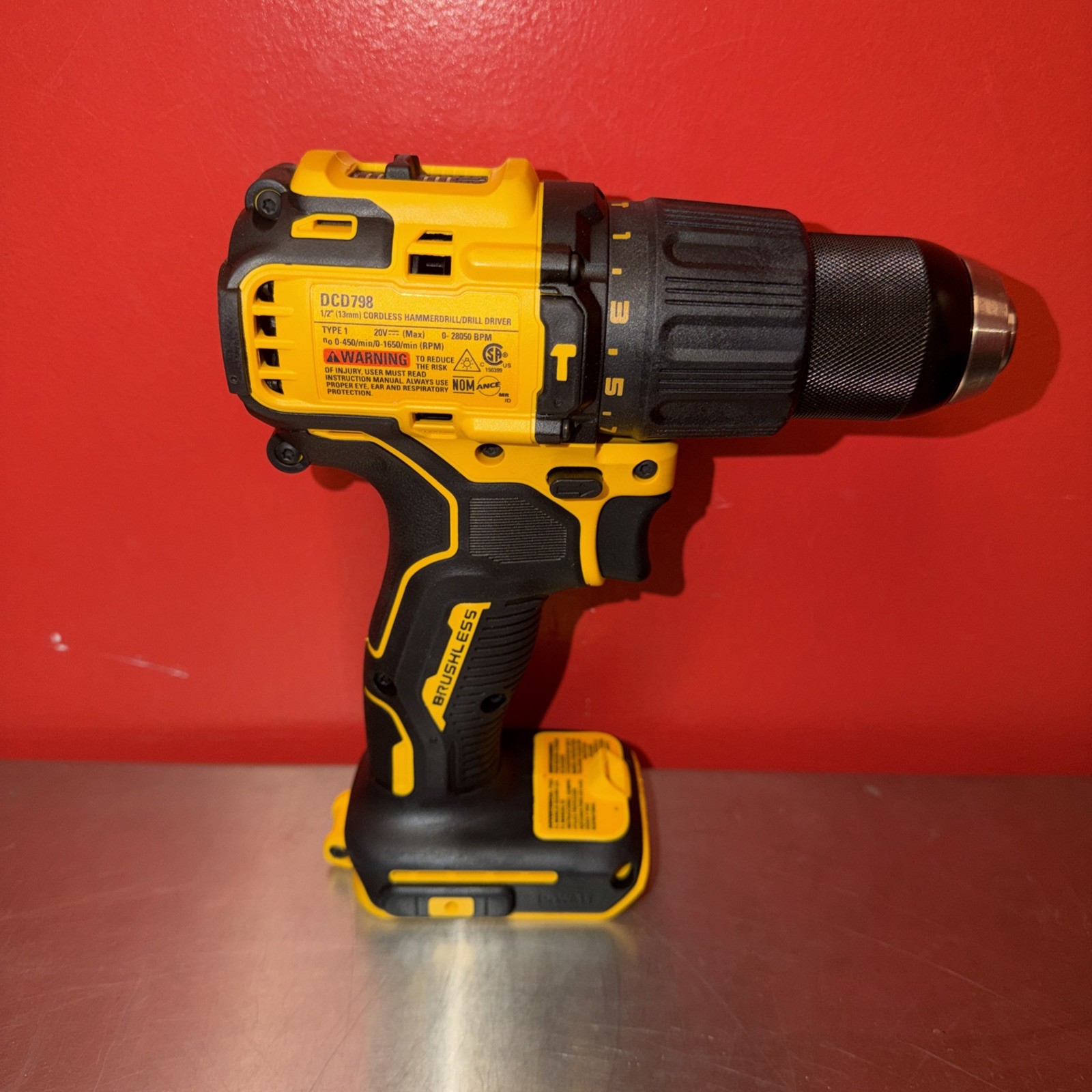 DEWALT DCD798B 20-Volt MAX Brushless 1/2" Hammer Drill Driver 20V TOOL ONLY!