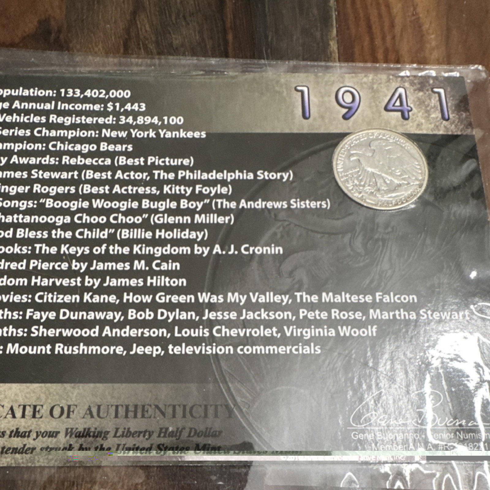 Walking Liberty Half Dollar Coins 1941, 1942, 1944 Silver 50C Circulated