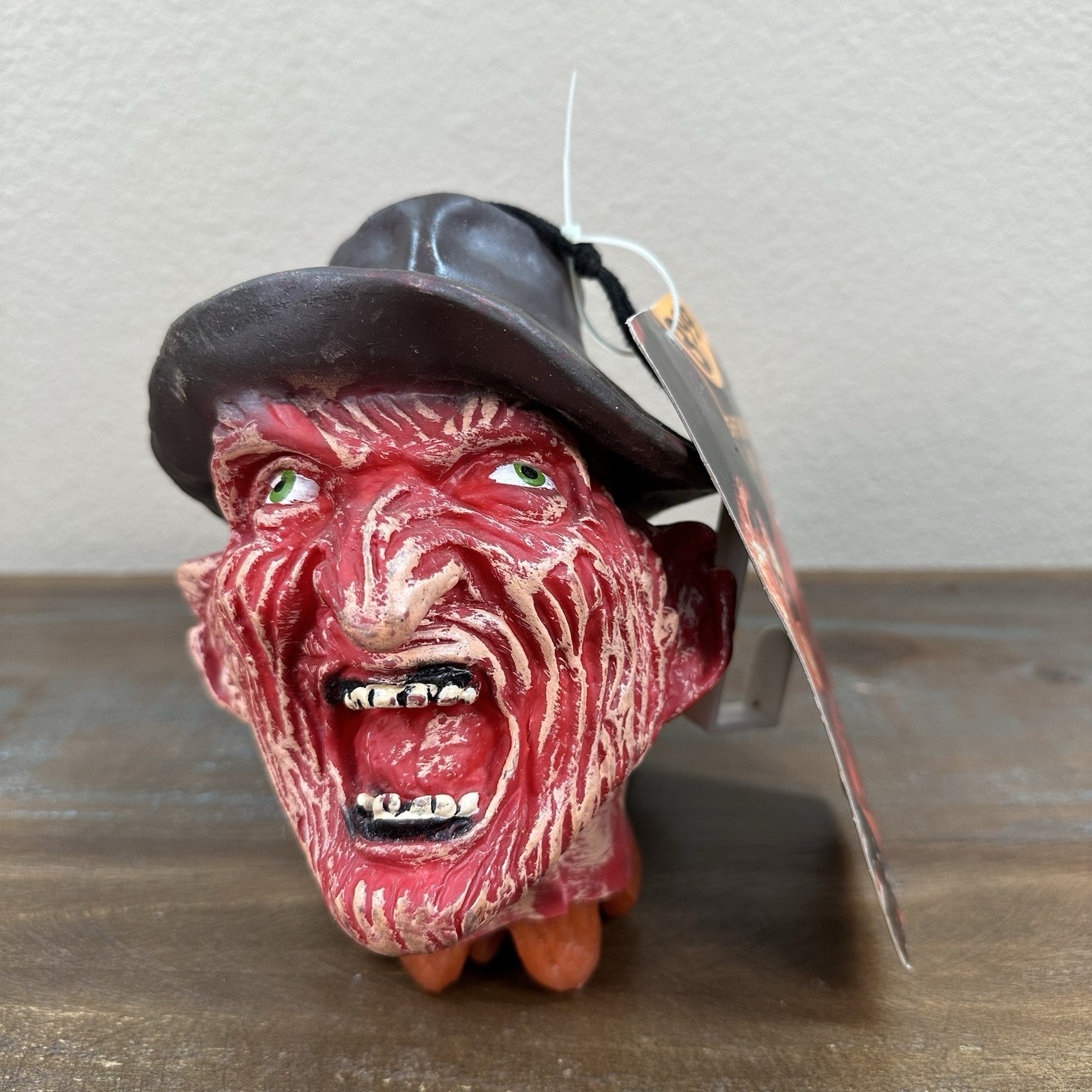 NWT Nightmare on Elm Street Freddy Krueger Rubber Shrunken Head New Line 7”