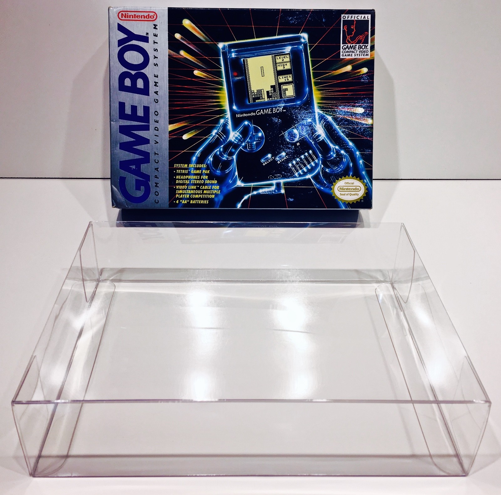 1 Original NINTENDO GAME BOY CONSOLE Box Protector Fits Blue / Gray Box Only!