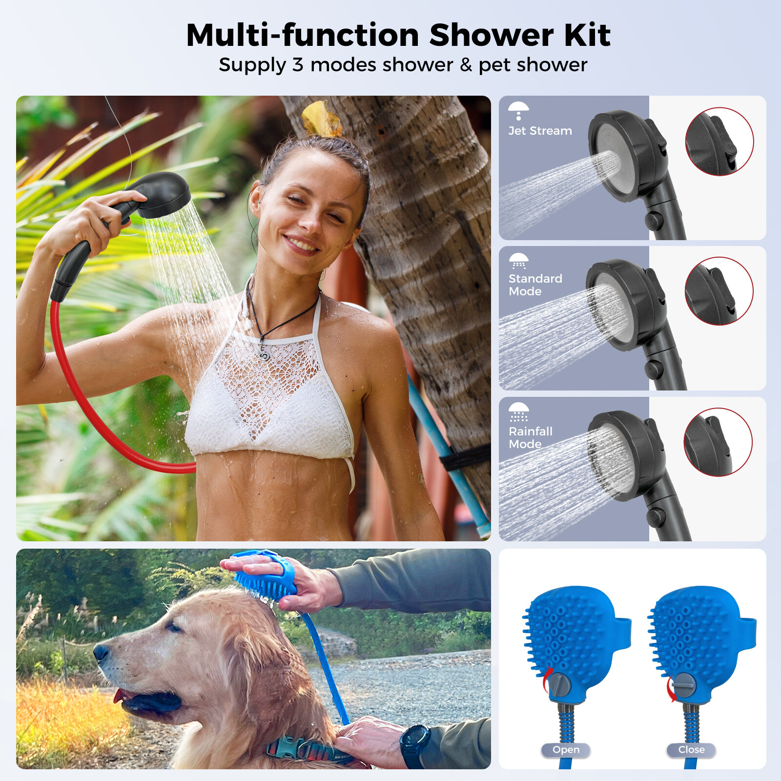 CAMPLUX Nano 3 Max Portable Gas Water Heater & Pump Rechargeable Shower System