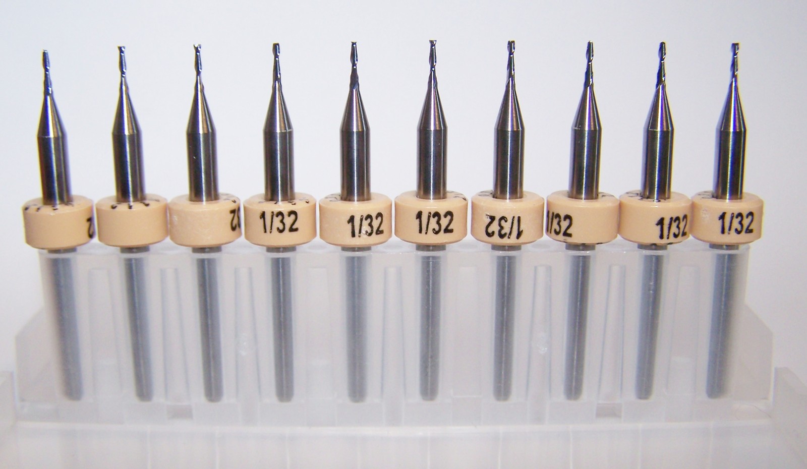 1/32" (.0312") CARBIDE END MILL, 2 FLUTE, Kyocera 1600.0312.120 (PACK OF 10)