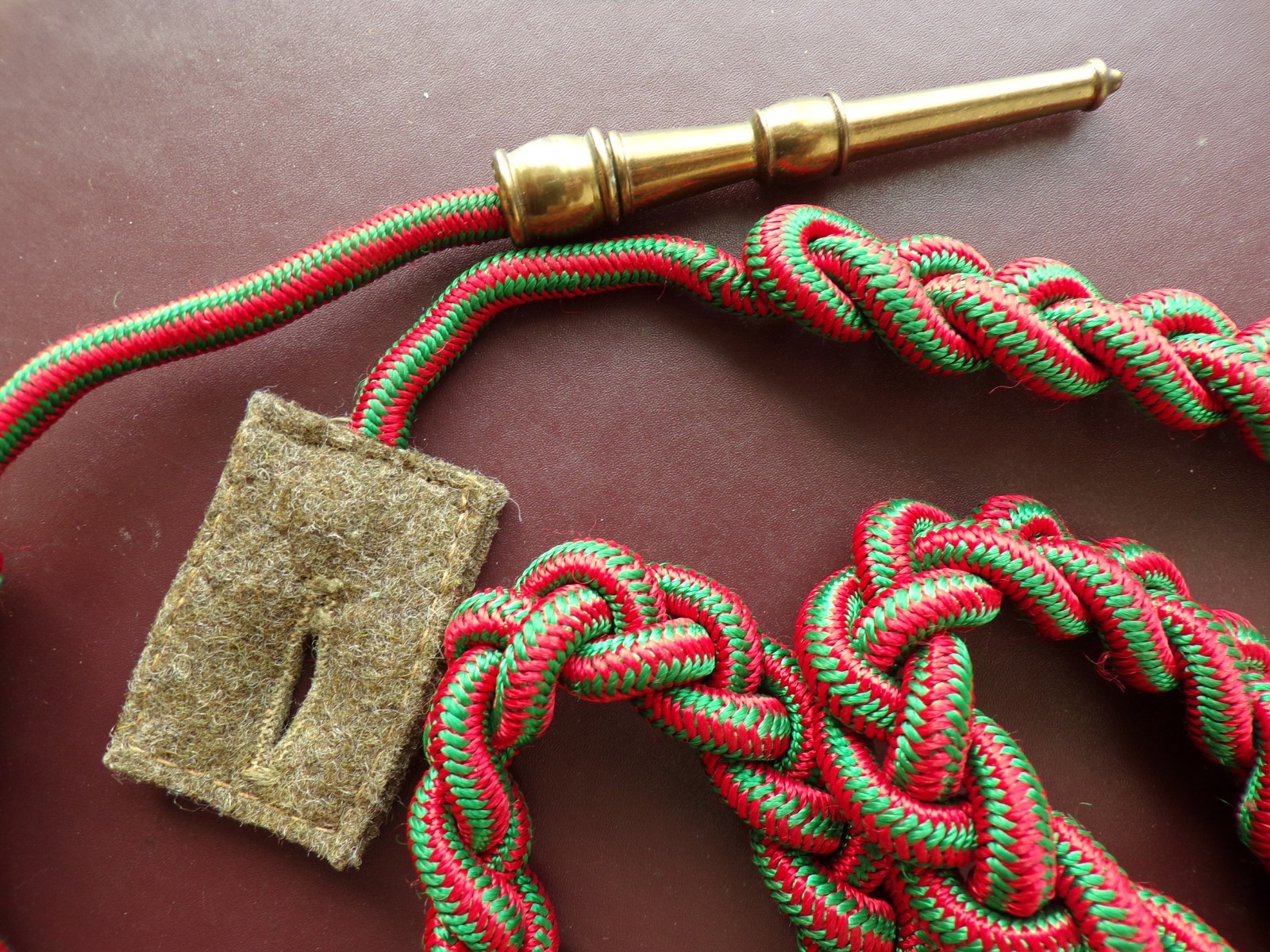 WWII French Fourragere Lanyard Military France Award Uniform Shoulder Rope Cord