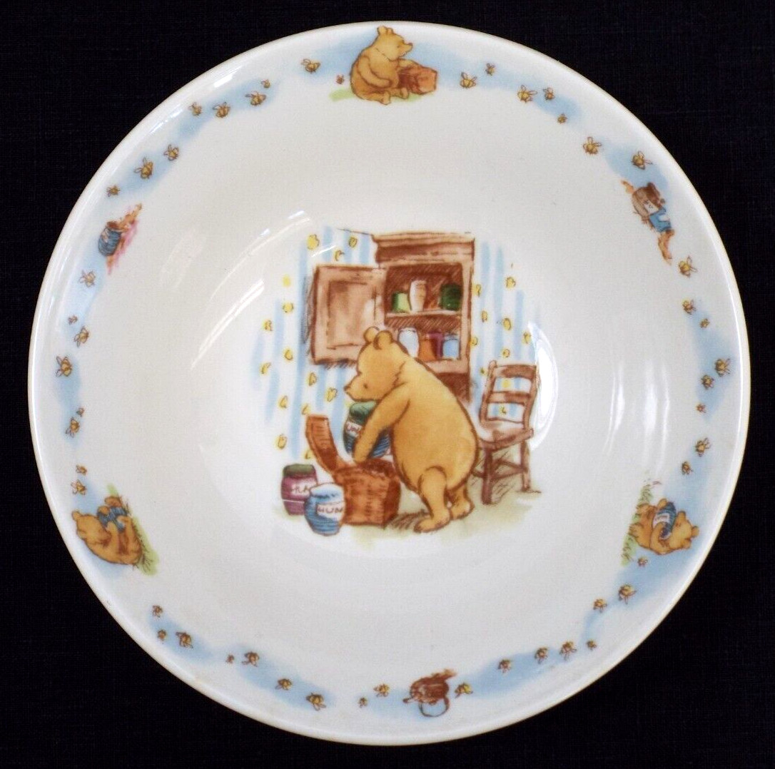 Vintage Winnie the Pooh Piglet Childrens Cup Mug Cereal Bowl Set Royal Doulton