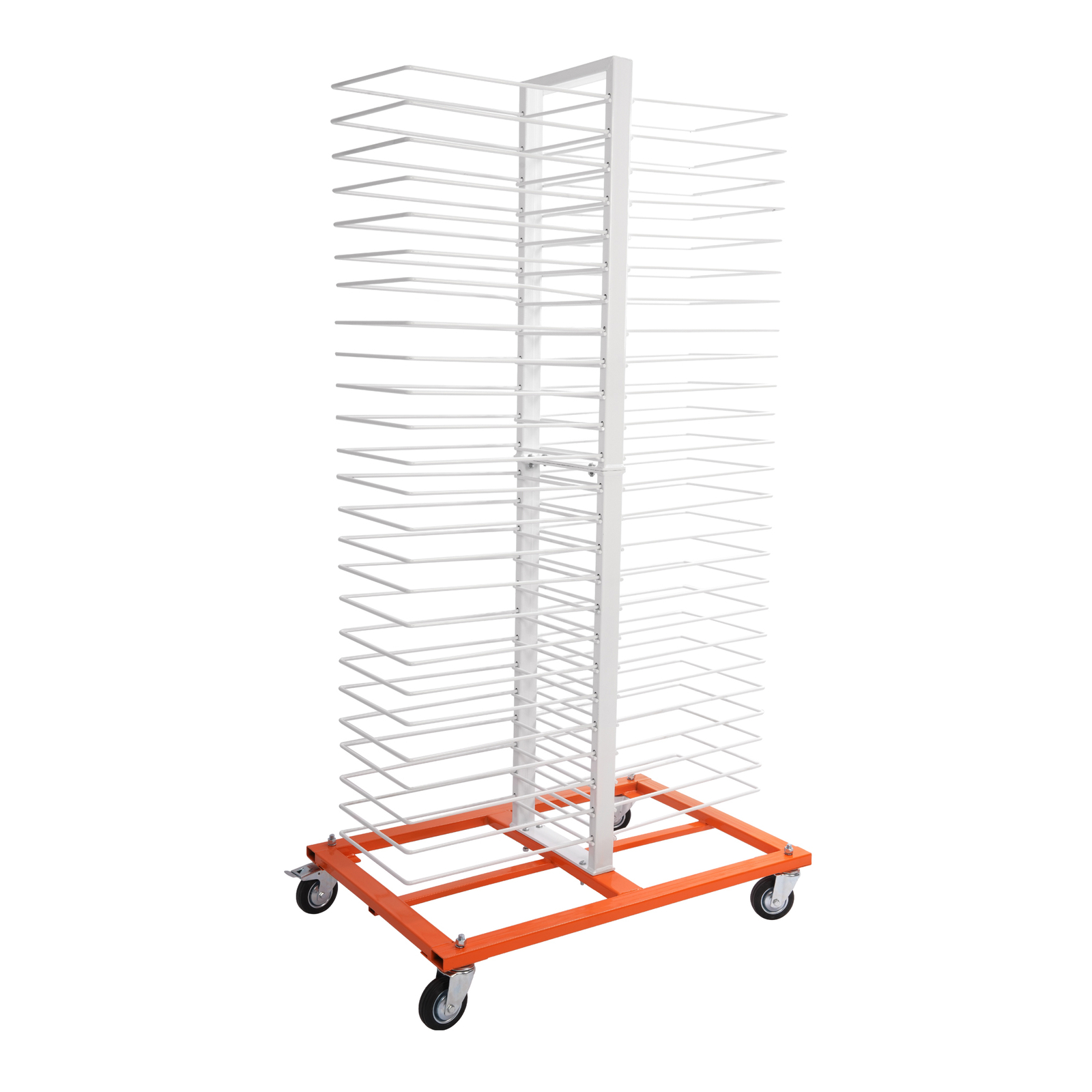 50 shelves Powder Coated Drying Rack 4 Wheels For cabinets/Shelves/Paint Shops