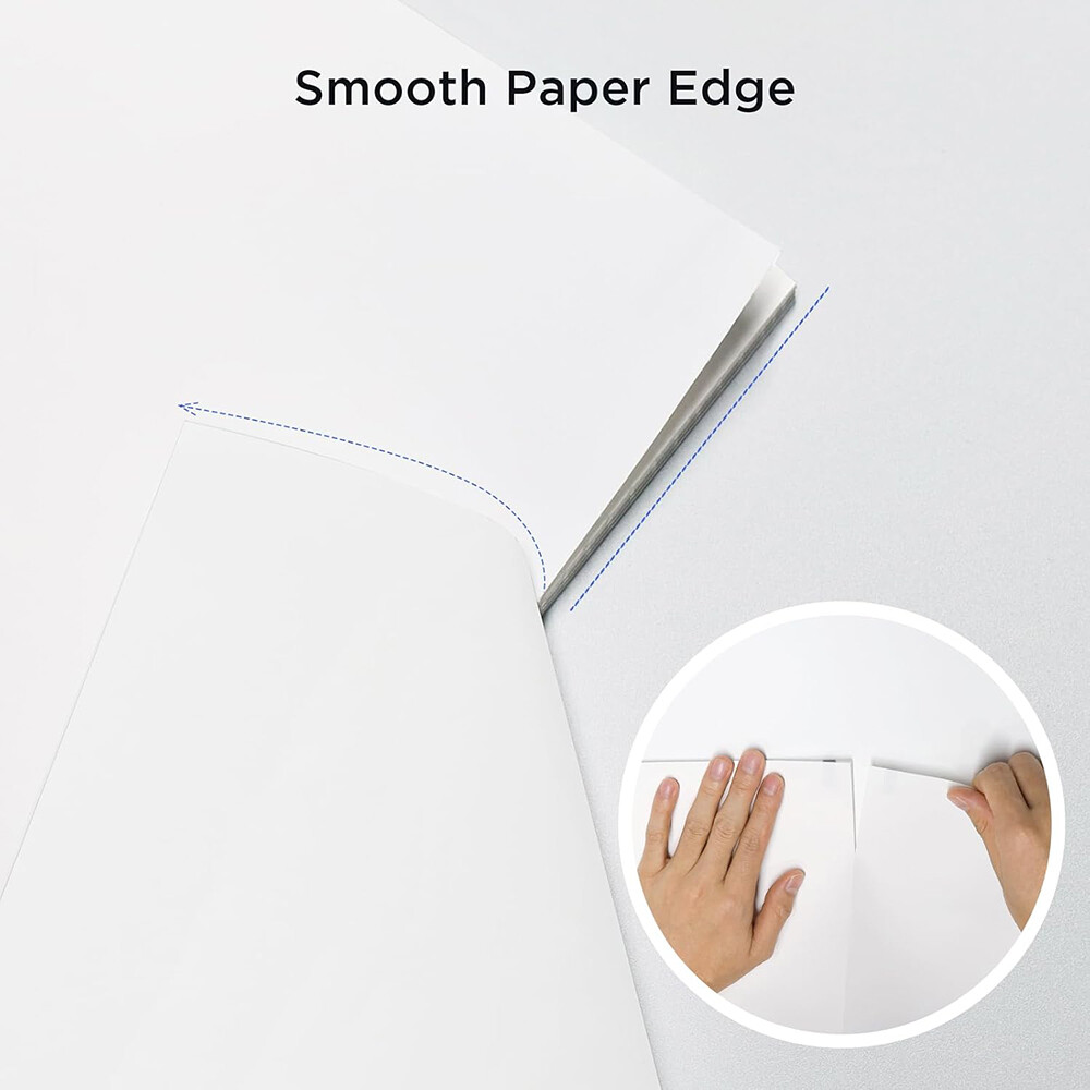 100-1000x 8.5x11" Folded A4 Thermal Continuous Paper For M08F M832 Hprt Printer