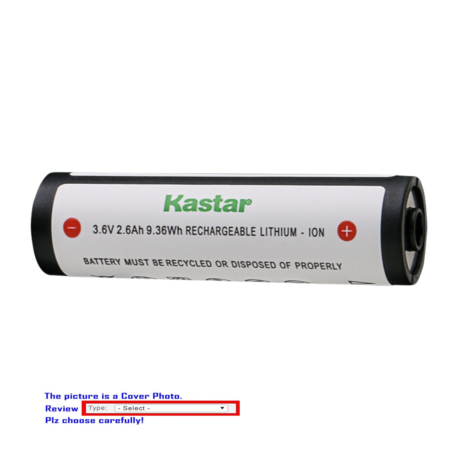 Kastar 2600mAh Battery for Streamlight 74175 Li-ion Battery, Strion Switchblade