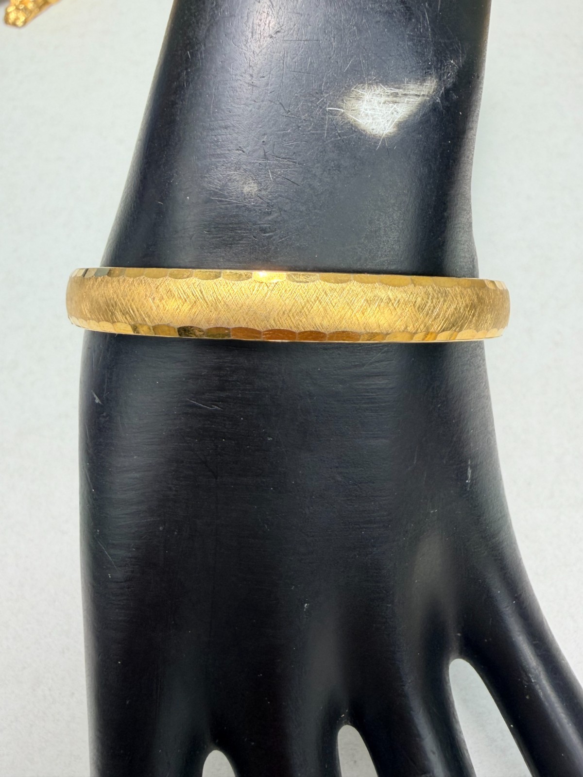 Vintage GF Narrow Bangle Bracelet Gold Filled Hinged Classic