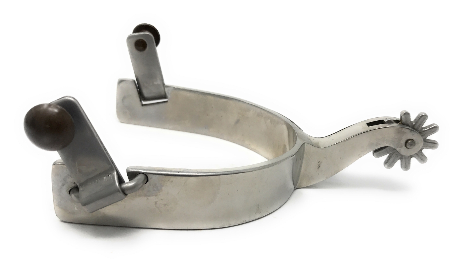 Longhorn Floral Show Spurs Antique Brown Engraved Overlay Stainless Steel Mens