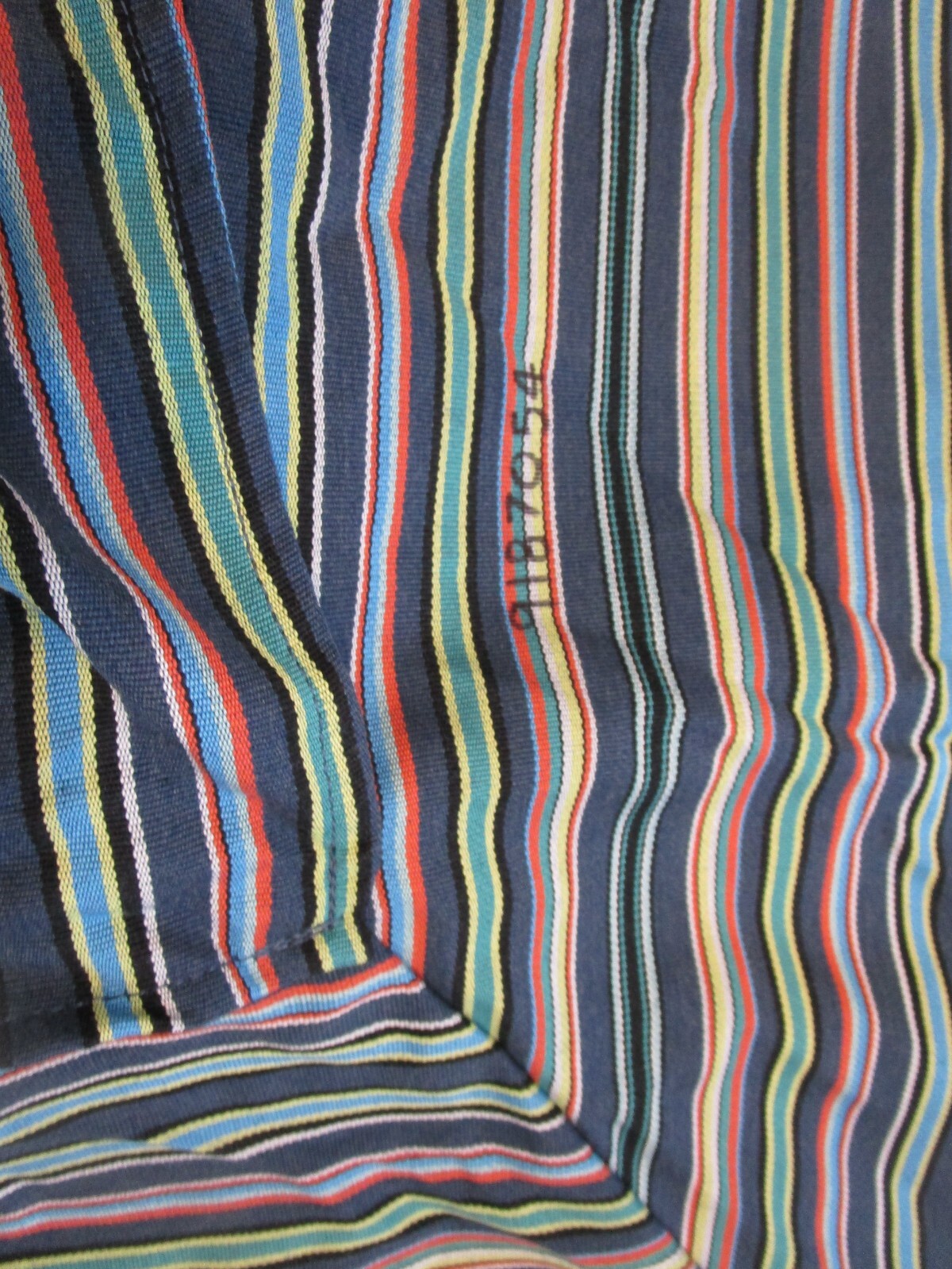 Pottery Barn replacement Preminum aluminum tilt umbrella rectangle stripe sample