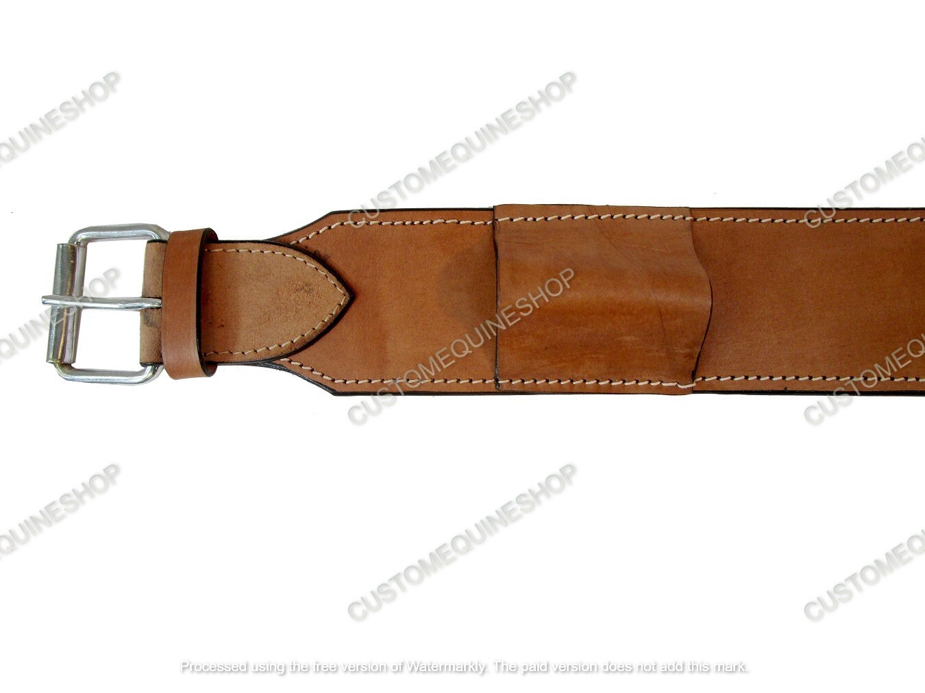 WESTERN ROPING REAR CINCH HORSE SADDLE FLANK BACK GIRTH TOOLED LEATHER PLEASURE