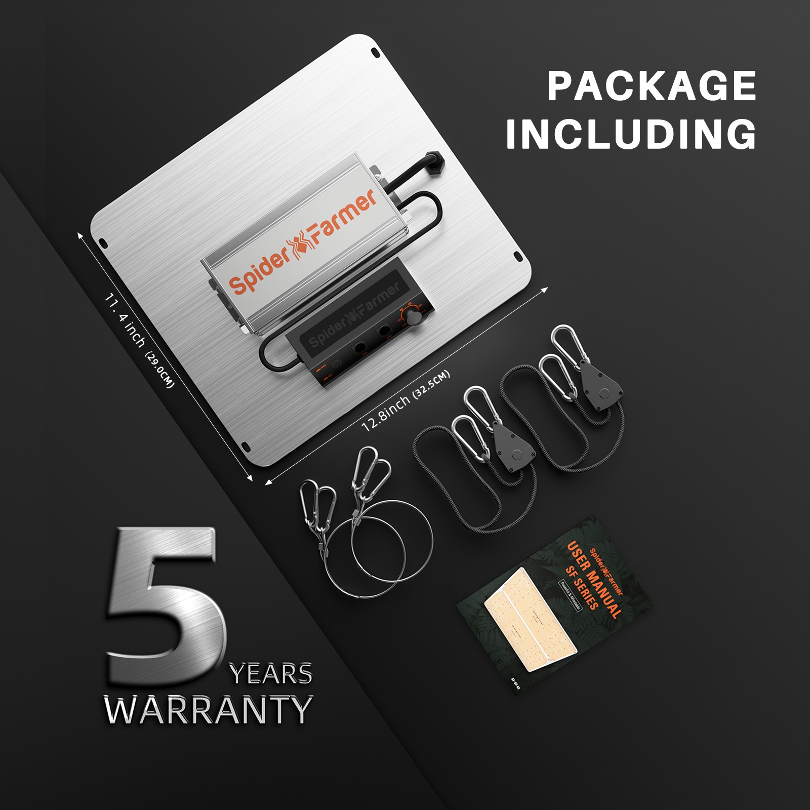 Spider Farmer SF1000EVO LED Grow Light 100W Full Spectrum for 2x2 Grow Tent Kits