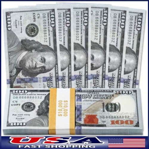 1000pcs(100K) money props toy play fake bills for video, Learning Education Toys