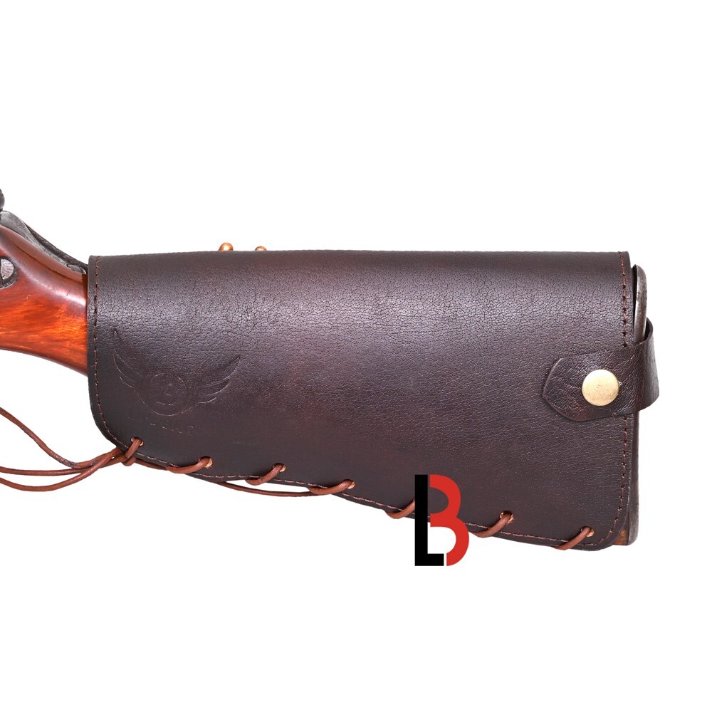 Cowhide Leather Adjustable Rifle Buttstock Leather Ammo Shell Holder