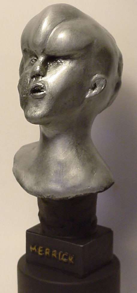 BUST OF THE ELEPHANT MAN, JOHN MERRICK, SUBJECT of the DAVID LYNCH 1980 FILM