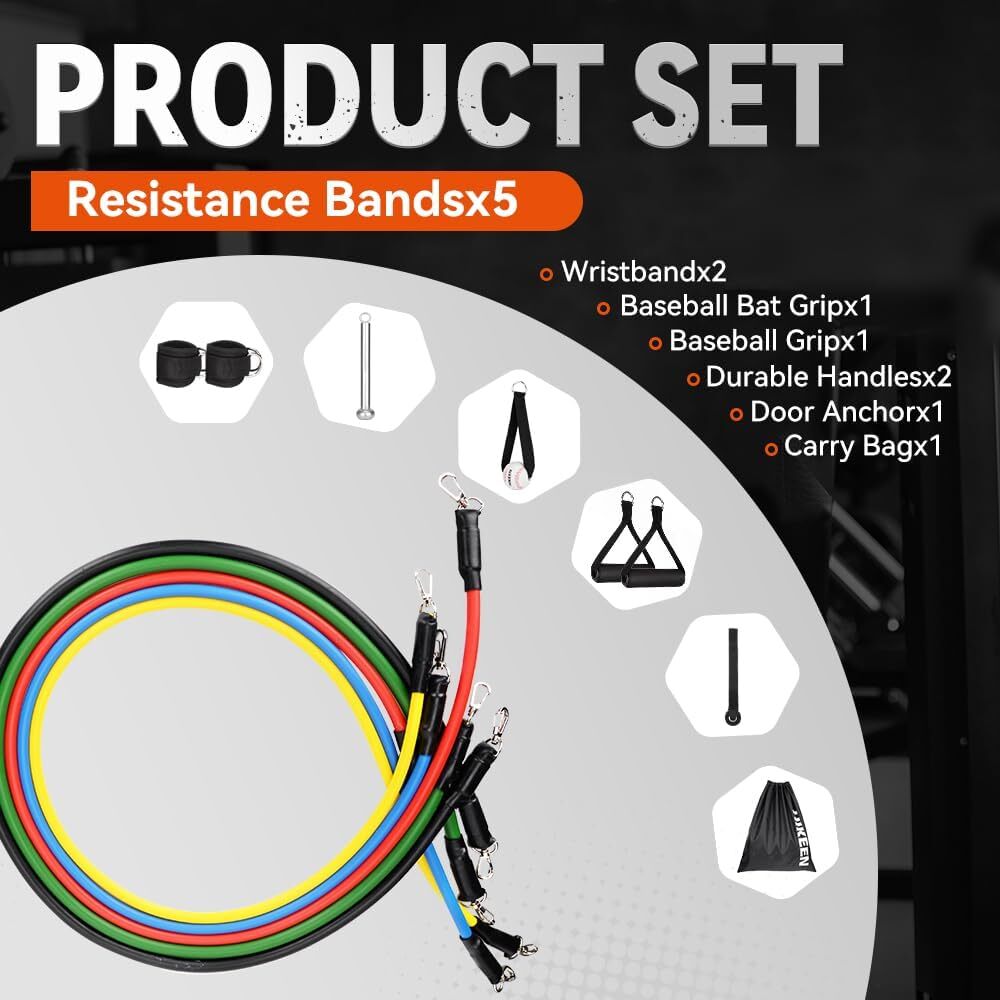 Resistance Bands-Baseball Pitching Trainer w/ Interchangeable Grips Arm Strength