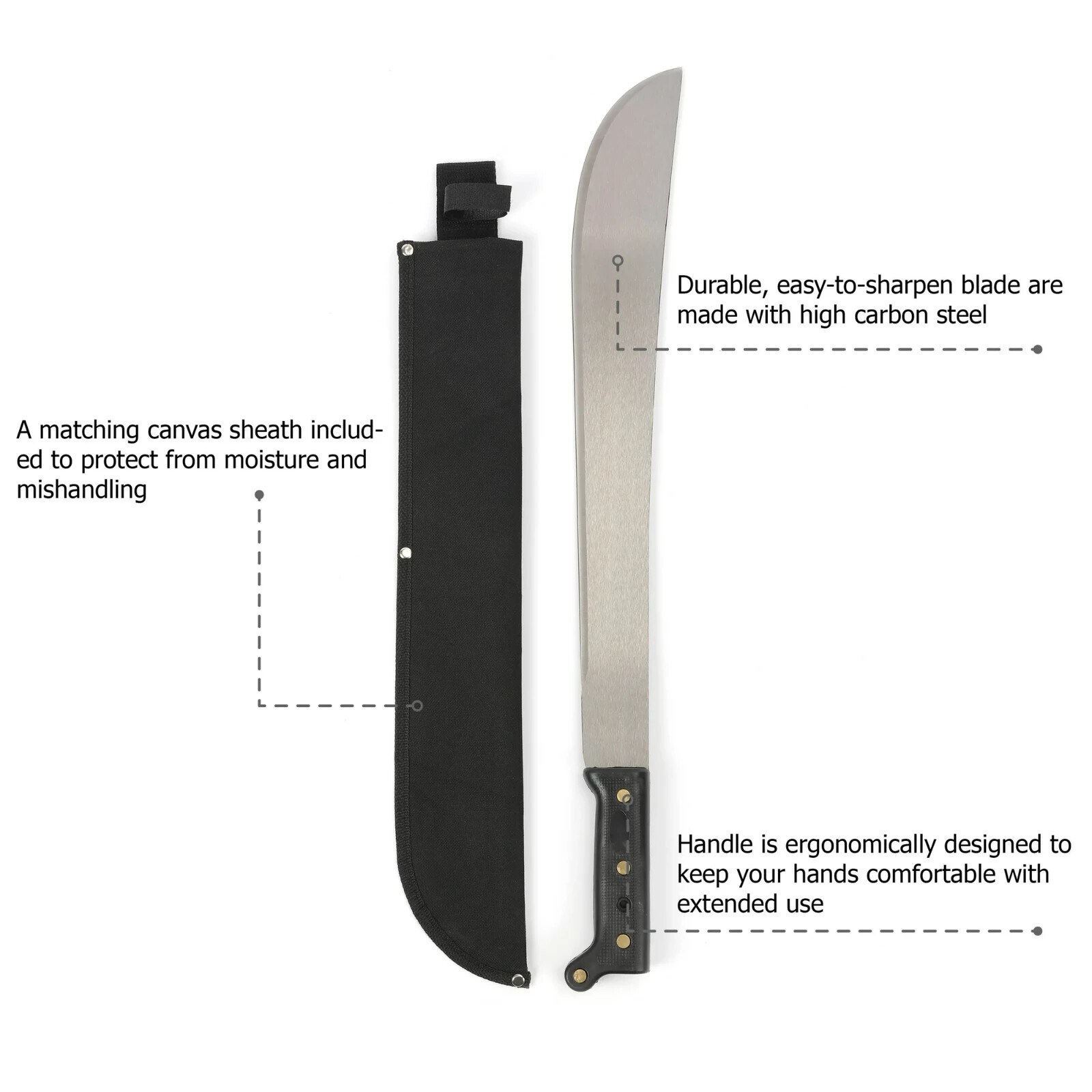 Ozark Trail 18" Machete with Sheath, Model 5052