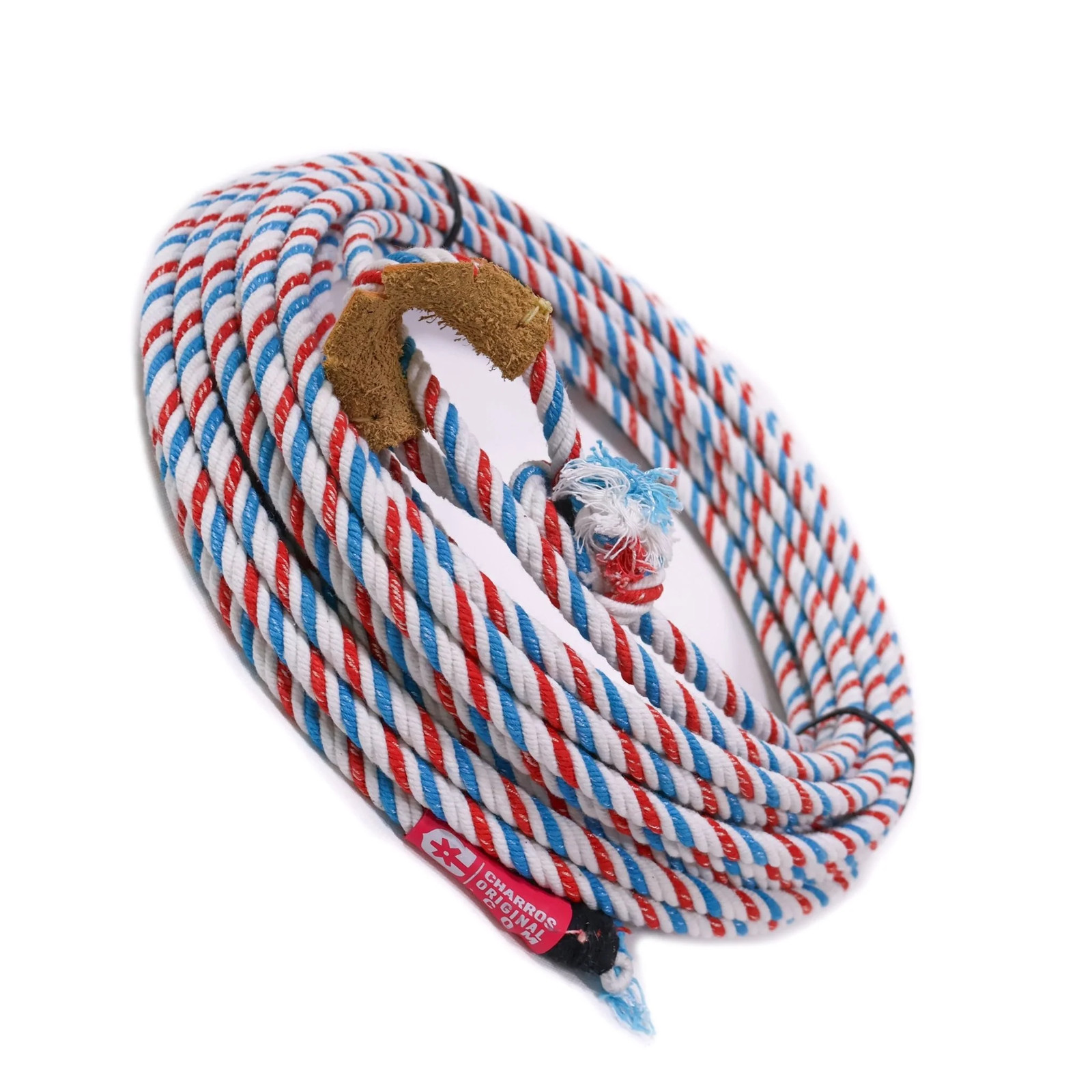 65FT Tri Color Algodon Lasso Soga Charro 10mm Cotton Rope