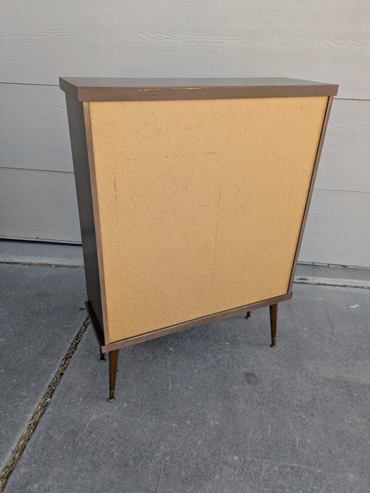 Vintage Mid Century Modern Bookcase Shelf Display Cabinet Sliding Glass Door E26