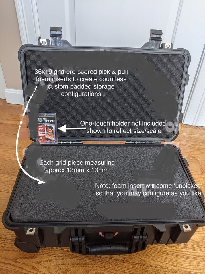 XXL CARRY-ON ROLLER LUGGAGE WATERPROOF TRAVEL CASE GRADED CARD SLABS STORAGE TCG