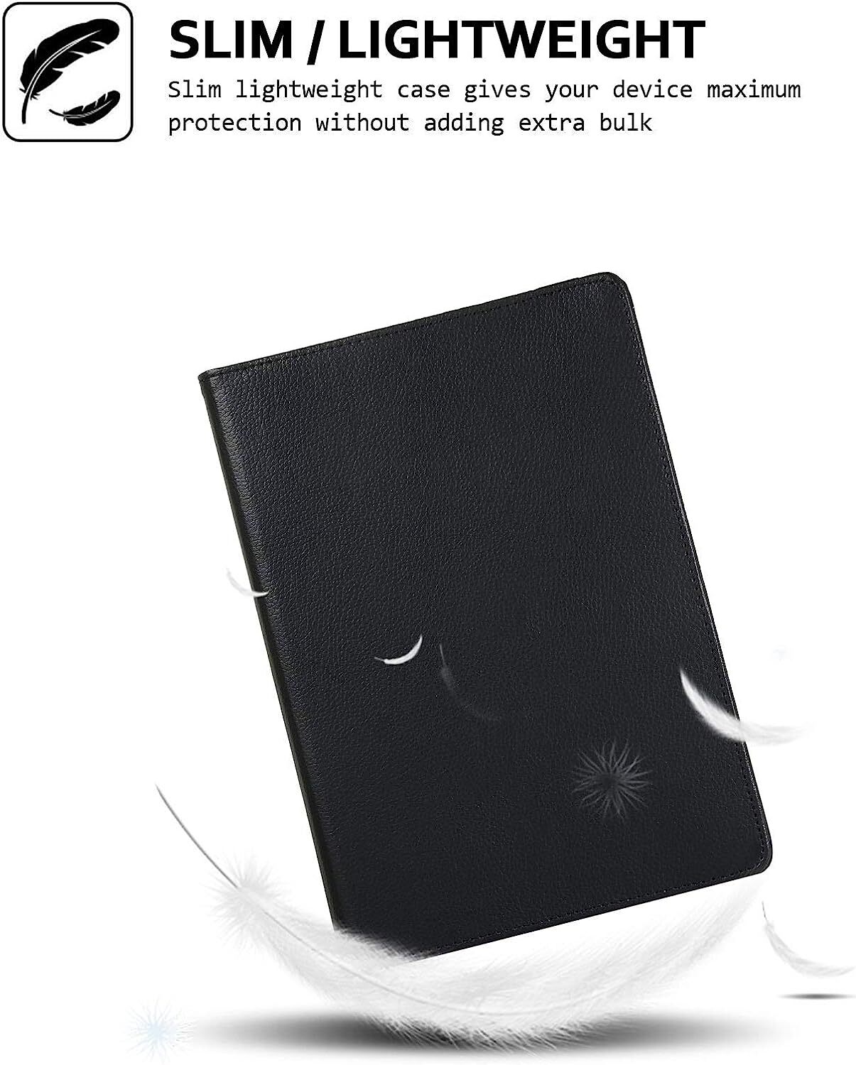 For iPad 10th 9th 8th 7th 6/5th Gen Leather Smart Flip Case Rotating Stand Cover