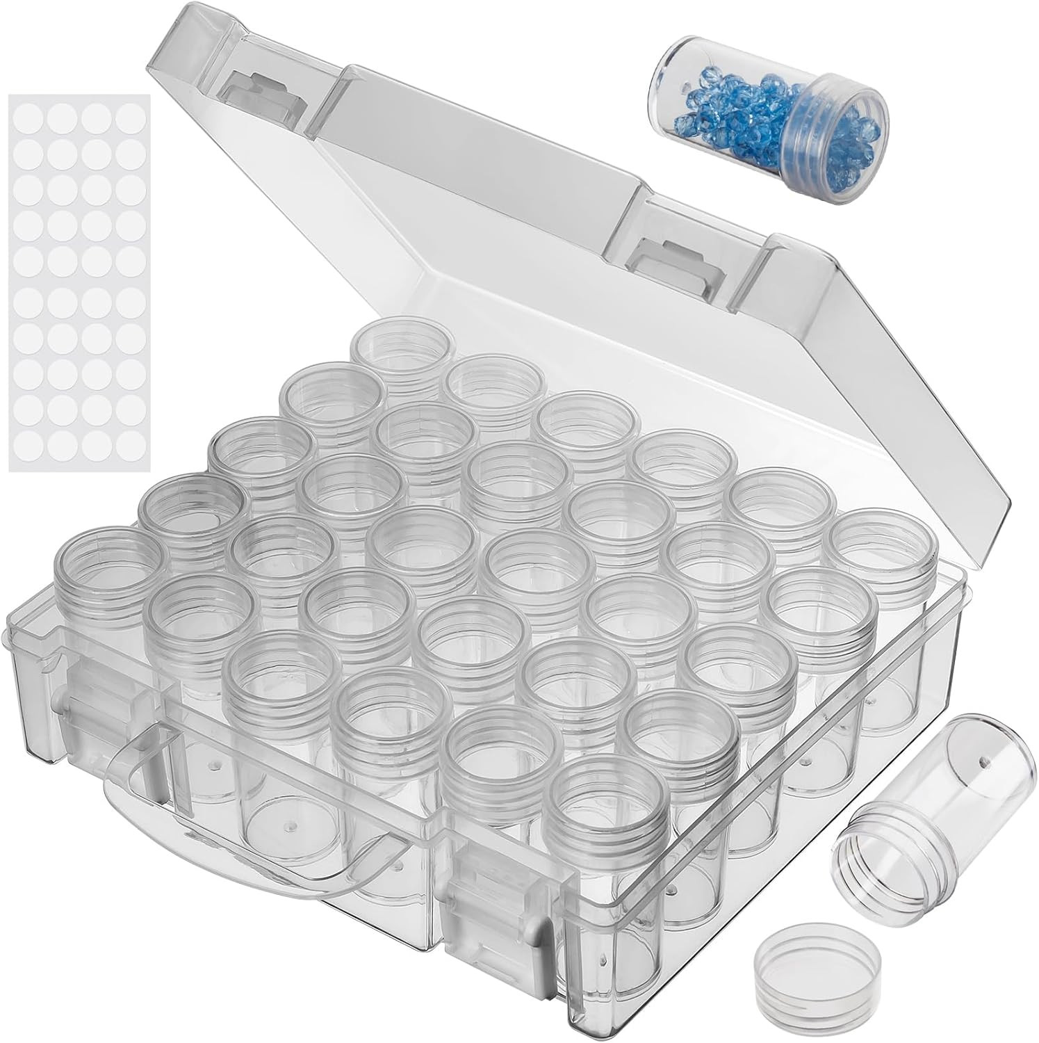 Bead Organizer, Bead Containers, 30 Grids Diamond Painting Storage Containers...